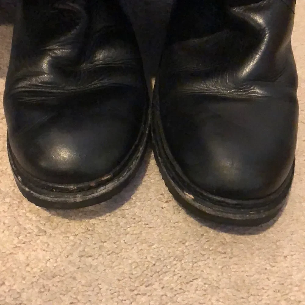 Tory Burch Black Leather & Fur Winter Ankle Boots - Size 6
